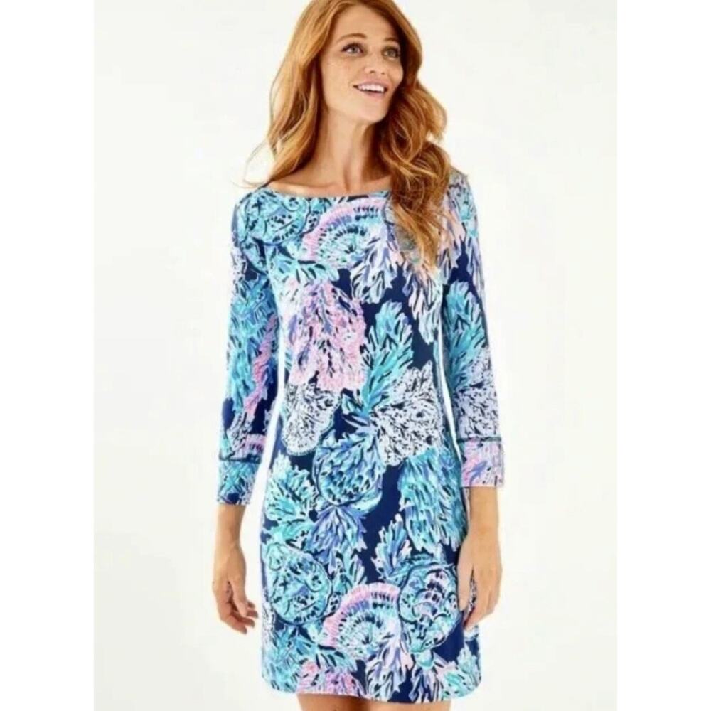 Lilly Pulitzer Sophie Tropical Turtle Mini Dress XXS